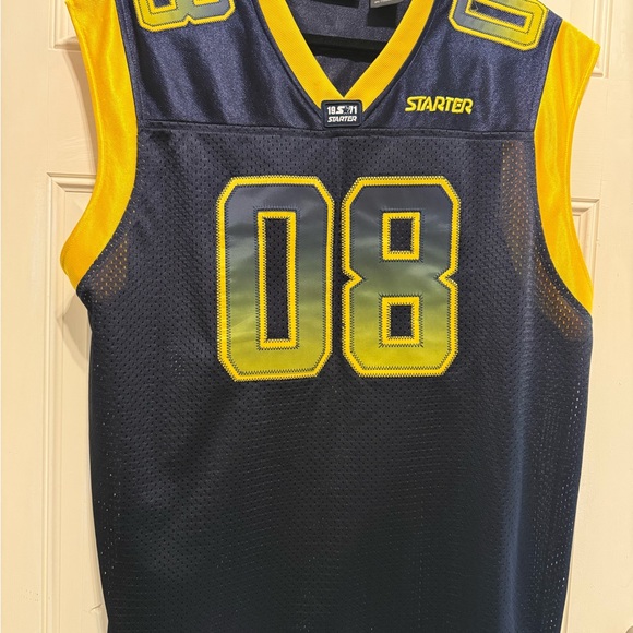 STARTER Navy and Yellow Men's Shirt - Picture 1 of 3